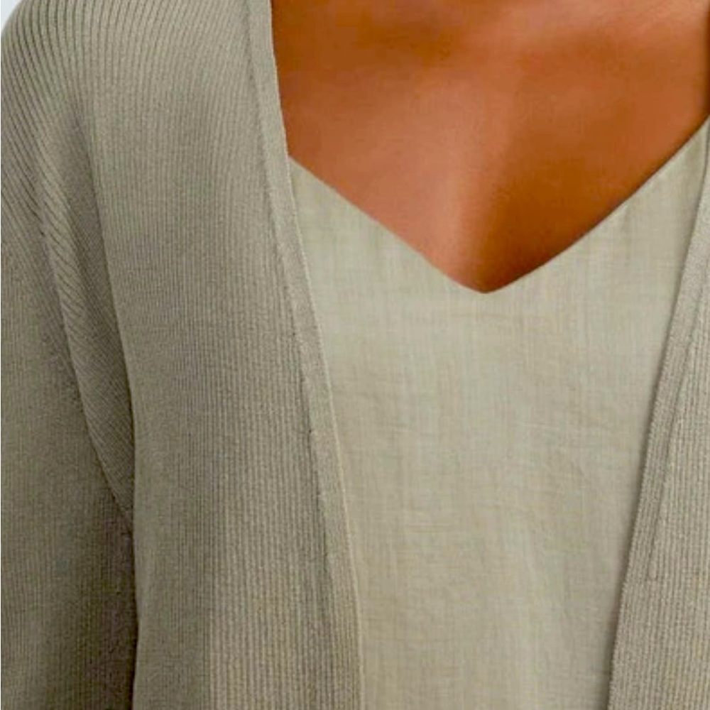 Lafayette 148 Open Front Crop Cardigan